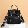 Small Multifunctional Genuine Sheepskin Leather Backpack & Shoulder Bag