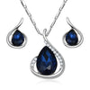 Crystal Water Drop Fashion Necklace & Earrings Jewelry Set