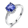 Radiant Cut Gemstone 925 Sterling Silver Engagement Ring