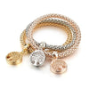 Fashion Tree of Life Gold Necklace, Bracelet & Earrings Wedding Jewelry Set