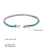 Emerald Link Chain 925 Sterling Silver Bracelet