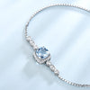 Sky Blue Topaz Venetian Link 925 Sterling Silver Bracelet