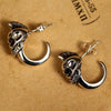 925 Skull Sterling Silver Vintage Stud Earrings