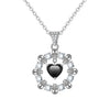 Skull Crystal Heart Cubic Zirconia Punk Necklace