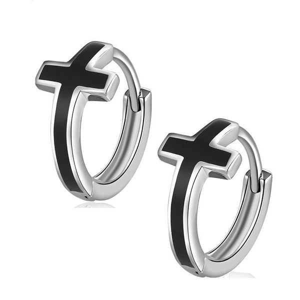 Cross Ear Clip 925 Sterling Silver Fashion Earrings