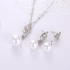 Pearl & Crystal Swirled Fashion Necklace & Earrings Wedding Jewelry Set