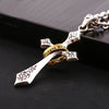 The Passion Cross with Memento Mori Ring 925 Sterling Silver Vintage Pendant Necklace