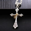 The Passion Cross with Memento Mori Ring 925 Sterling Silver Vintage Pendant Necklace