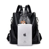 PU Leather Fashion Backpack & Shoulder Bag