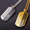 Dog Tag with Bible Verse and Cross Pendant Necklace Jewelry