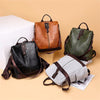 PU Leather Vintage Multifunctional Anti-Theft Travel Backpack