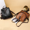 PU Leather Vintage Multifunctional Anti-Theft Travel Backpack