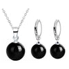 Natural Agate Moonstone Necklace & Earrings Jewelry Set