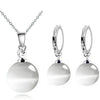 Natural Agate Moonstone Necklace & Earrings Jewelry Set