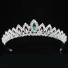 Silver Flame Shaped Oval Tiara Crown for Prom or Wedding