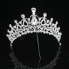 Silver Flame Shaped Oval Tiara Crown for Prom or Wedding