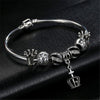 Crown, Heart & Star Charm Bracelet