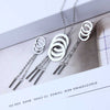 Silver Tassel Stainless Steel Fashion Wedding Earrings & Necklace Jewelry Set