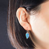 Fire Opal Elegant Leaves Necklace & Earrings Fashion Jewelry Set