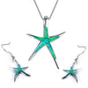 Ocean Starfish Necklace & Earrings Classic Jewelry Set