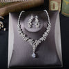 Sparkling Cubic Zirconia and Rhinestone Tiara, Necklace & Earrings Jewelry Set