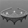 Tiara Crown Circlet with Heart-shaped Royal Crest Diadem Studded in Crystals