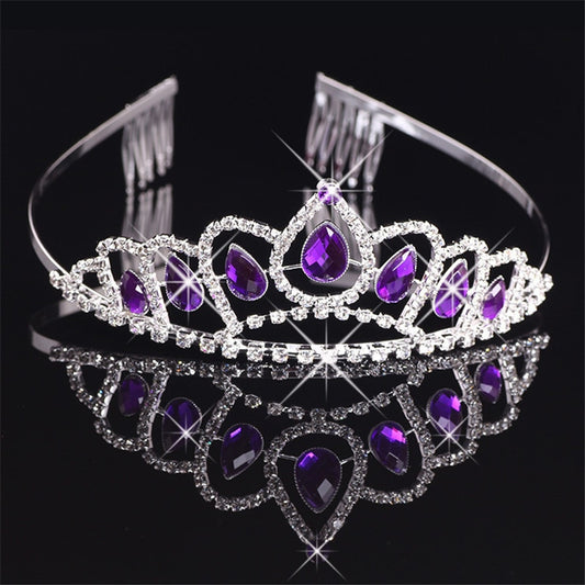 Sparkling Crystal Tiara Princess Crown for Prom, Wedding or Contest