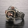 Steampunk Skull 925 Sterling Silver Biker Vintage Ring