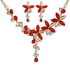 Cubic Zirconia Wedding Necklace & Earrings Jewelry Set