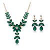 Cubic Zirconia Wedding Necklace & Earrings Jewelry Set