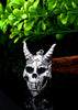 Gothic Satanic Devil Skull & Cross Stainless Steel Biker Pendant Necklace