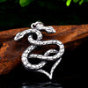 Intertwined Snakes 316L Stainless Steel Pendant Necklace