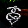 Intertwined Snakes 316L Stainless Steel Pendant Necklace