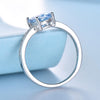 Sky Blue Topaz Solitaire 925 Sterling Silver Engagement Ring