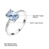 Sky Blue Topaz Solitaire 925 Sterling Silver Engagement Ring