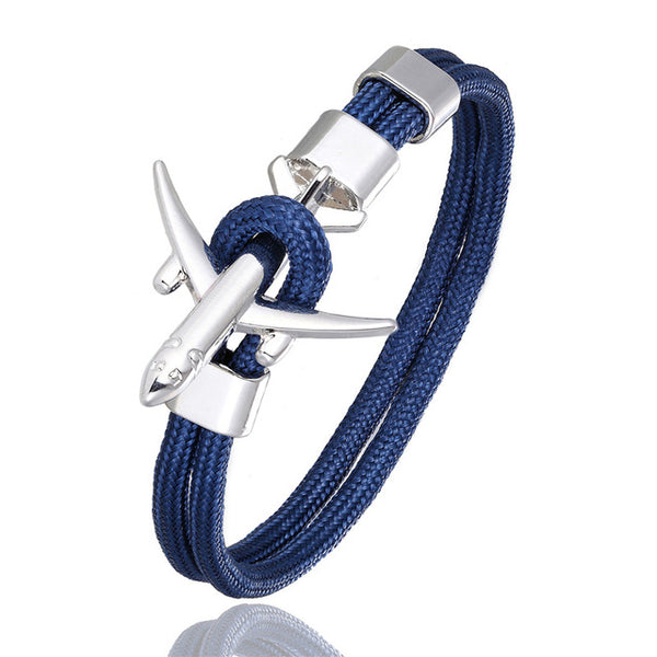 Airplane Anchor Friendship Bracelet