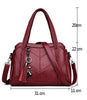 Casual PU Leather Vintage Fashion Tote Handbag, Crossbody & Shoulder Bag