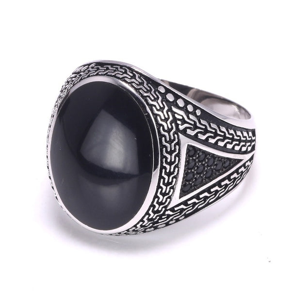 Agate Stone 925 Sterling Silver Turkish Vintage Ring