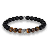 12 Zodiac Signs 8mm Tiger Eye Stone Beads Vintage Bracelet