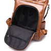 Anti-Theft PU Leather Vintage Backpack & School Bag