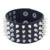 Four-Row Cuspidal Spikes Leather Gothic Bracelet