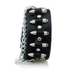 Gothic Bullet Shape Chain Link Leather Bracelet