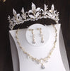 Baroque Vintage Gold, Crystal and Rhinestone Tiara, Necklace & Earrings Jewelry Set