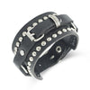 Rivets and Leather Belt Buckle Gothic Bracelet