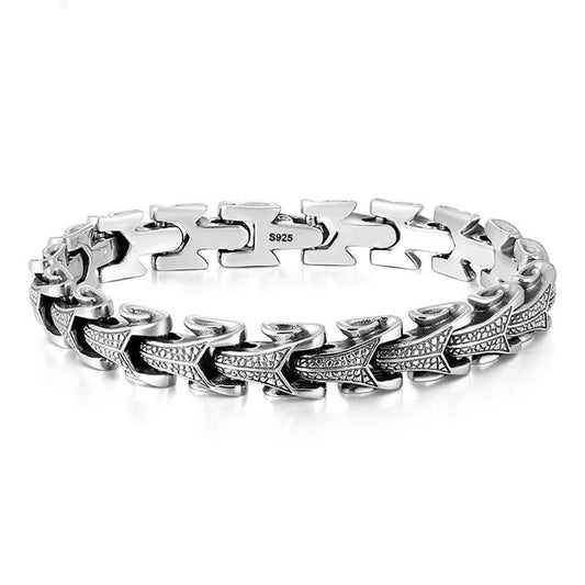 Dragon 925 Sterling Silver Biker Vintage Bracelet