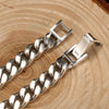 8mm Wide Rock Chain 925 Sterling Silver Bracelet