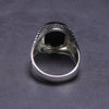 Natural Black Agate Stone 925 Sterling Silver Turkish Vintage Ring