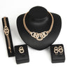 Big Round Shape Choker Necklace, Bracelet, Earring & Ring Jewelry Set
