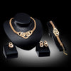 Big Round Shape Choker Necklace, Bracelet, Earring & Ring Jewelry Set
