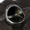 Natural Black Onyx Stone Rose Gold Plated 925 Sterling Silver Turkish Vintage Ring